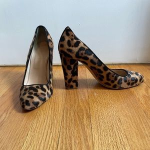 J.Crew Collection calf hair Size 9.5 Cheetah print